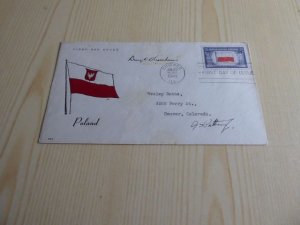 1943 USA FDC WWII Overrun Country with Eisenhower & Patton preprint autographs