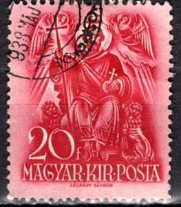 Hungary; 1938: Sc. # 518: Used Single Stamp