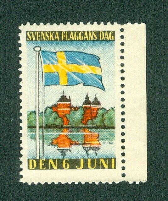 Sweden. Poster Stamp Mnh. 1937. National Day June 6. Swedish Flag.