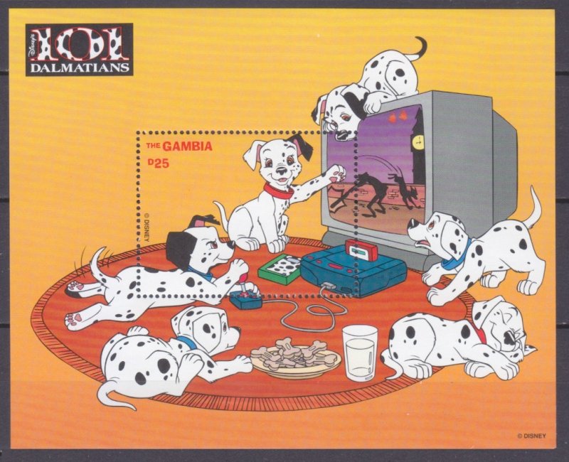 1997 Gambia 2713/B344 Disney - 101 Dalmatians in TV 9,50 €