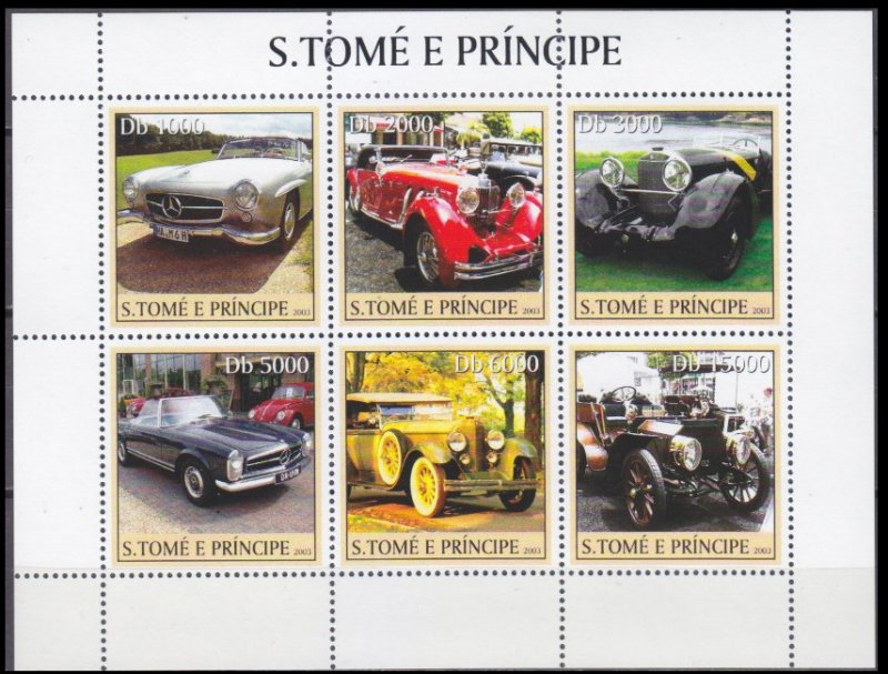 2003 Sao Tome and Principe 2229-34KL Cars / Mercedes Benz 11,00 €