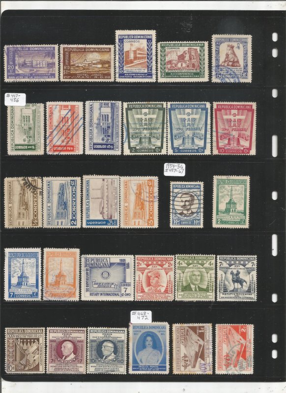 DOMINICAN REPUBLIC COLLECTION ON STOCK SHEET, MINT/USED