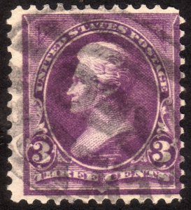 1895, US 3c, Jackson, Used, Sc 268