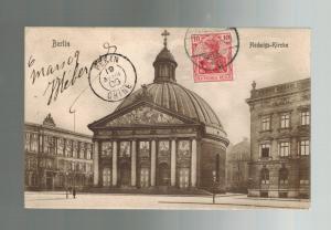 1909 Berlin Germany to French Colonial Soldier Pekin China Postcard Cover