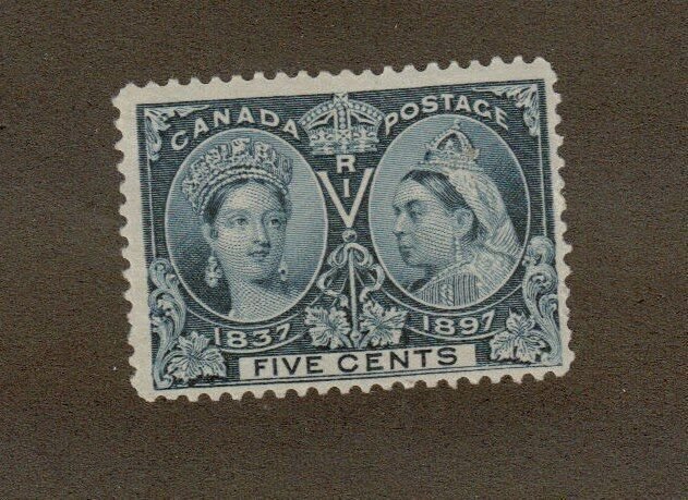 Canada  Scott 54 Queen Victoria 5 Cent. Jubilee Issue MH. OG.   #02 CAN54