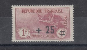 France 1922 1 Fr 25c Orphan Fund SG394 MLH J8424