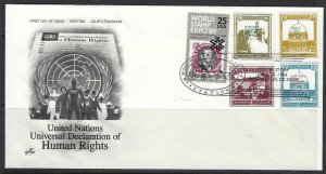 PALESTINE US 1989 WORLD STAMP EXPO STATION WITH US ABRAHAM LINCOLN