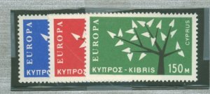 Cyprus #219-221v  Single (Complete Set)