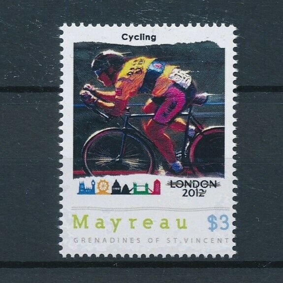 [106624] Mayreau Gren St Vincent 2011 Olympic Games London 2012 cycling  MNH