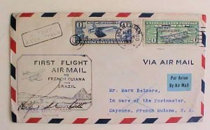 US PUERTO RICO FLIGHT B/S FRANCE GUIANA 11 NOV 1939