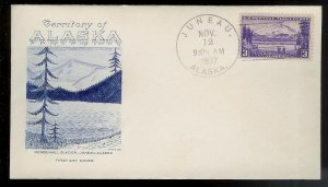 UNITED STATES FDC 3¢ Alaska 1937 Grimsland