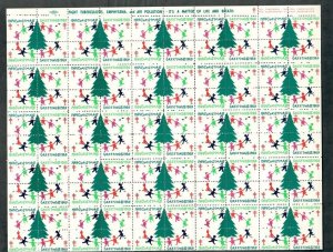 Christmas Seals from 1969 - Full MNH sheet of 100