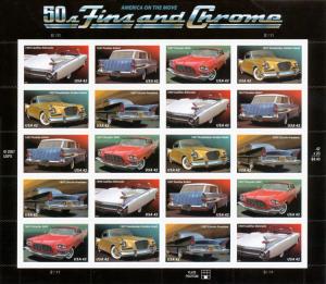 2008 42c Tail Fins & Chrome, Sheet of 20 Scott 4353-57 Mint F/VF NH