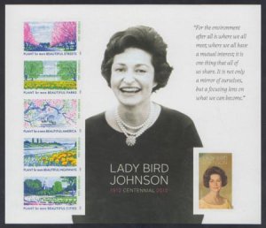 US 4716g Modern Imperf Lady Bird Johnson S/S