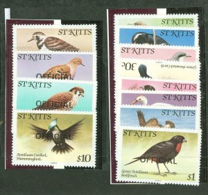 St. Kitts #O11-22 Mint (NH) Single (Complete Set)