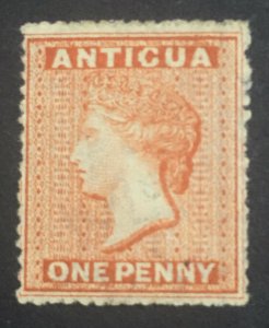 MOMEN: ANTIGUA SG #7 VERMILLION 1867 STAR WMK MINT OG H £250 LOT #60334