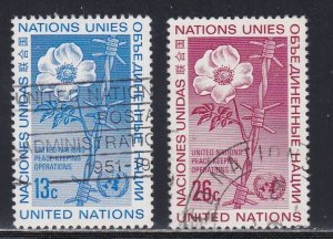 United Nations - New York # 265-266, UN Peacekeeping, Used, 1/3 Cat.