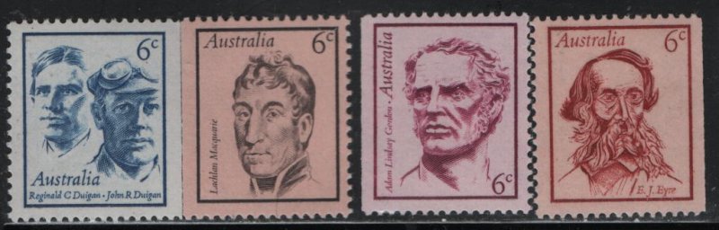 AUSTRALIA, 454-457, MNH, 1970, FAMOUS AUSTRALIANS