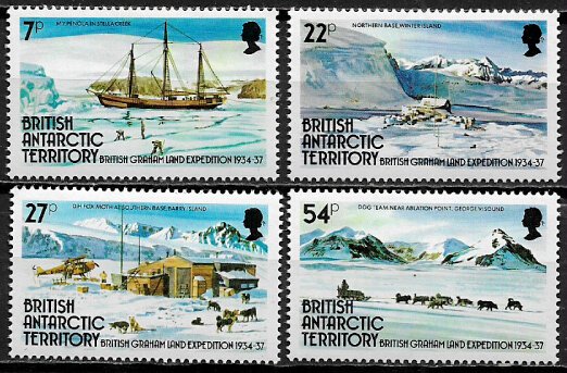 Br. Antarctic Terr. #121-4 MNH Set - British-Graham Land Expedition