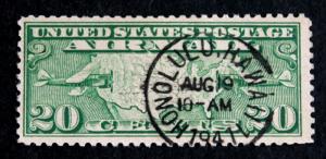 U.S. Stamp Sc #C9 SOTN CDS  HONOLULU HAWAII Aug 19, 1941 