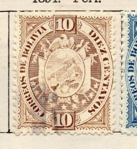 Bolivia 1894 Early Issue Fine Used 10c. NW-255848