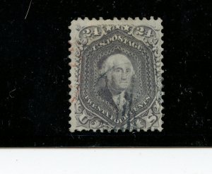 U.S. #78b (U315) Washington 24¢ gray, 1862, Used, F, FVF, CV$450.00