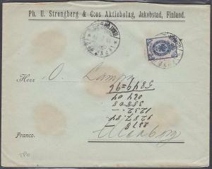 FINLAND 1904 cover  to Uleaborg - Railway TPO cancel.......................53815