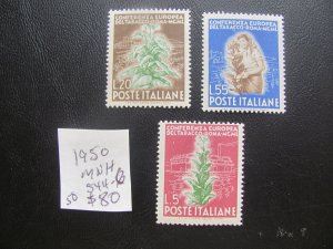 ITALY 1950 MNH  SC 544-546 SET VF/XF $80 (152)