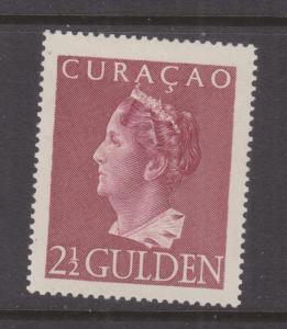 CURACAO, 1946 Wilhelmina, Enschede printing, 2 1/2g. Brown Lake, lhm.