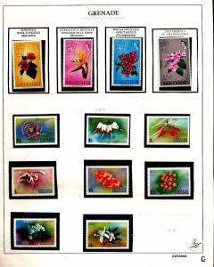 Grenada Grenadines Flowers Sheets M&U (50+Items) Au12747