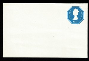 GB 6½p Blue. Size O. 95x145mm. 1 Phos Band. Stamp 30.75mm high. H&B EP117b