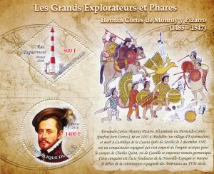 Mali 2010 CONQUISTADOR Hernan Cortes Lighthouse s/s Perforated Mint (NH)