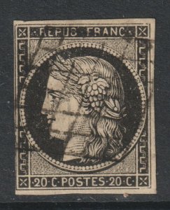 France Scott 3 - SG6, 1849 Ceres 20c used