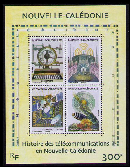 New Caledonia History of Telecommunications MS SG#1452 MI#1469-1472