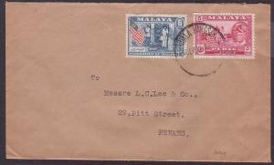 MALAYA PERAK 1960 mixed franking cover ex KUALA KANGSAR....................34588