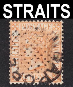 Malaya Straits Settlements Scott 56 wtmk CA F to VF used. Free...