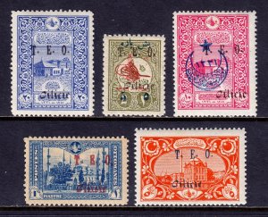 Cilicia - Scott #75, 77, 79, 88, 91 - MH - Toning and sm. thin #75 - SCV $27