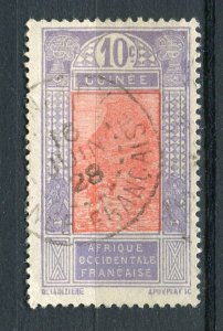 FRENCH COLONIES; GUINEA early 1900s pictorial issue used 10c. POSTMARK