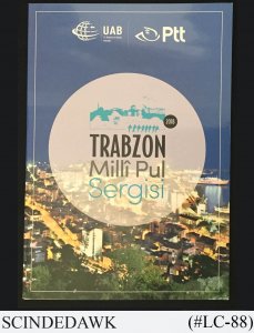 TURKEY 2018 TRABZON NATIONAL STAMP EXHIBITION (1-FDC & 2 MINT POSTCARDS) FOLDER