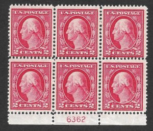 Doyle's_Stamps: MNH 1912 Lower Margin 2c Washington PNB, Scott  #406**