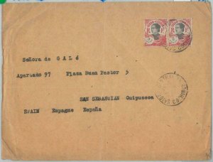 74735 - INDOCHINE - POSTAL HISTORY -  COVER   to  SPAIN  1927