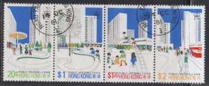 Hong Kong 1981 Public Housing Stamps Set of 4 Se-tenant Fine Used