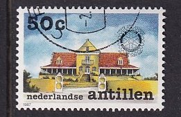 Netherlands Antilles  #580 cancelled 1987 Rotary club  50c headquarters