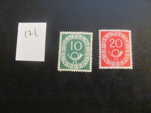 GERMANY 1951 MNH SIGNED SCHLEGEL 10,20 POSTHORN   XF  (121)