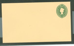 Fiji  1953 3c green envelope; very clean, flap not stuck