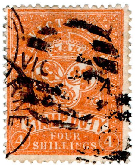 (I.B) Australia - Victoria Revenue : Stamp Duty 4/-