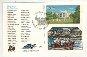 COLLINS HANDPAINTED UX143 the white house picture card & text