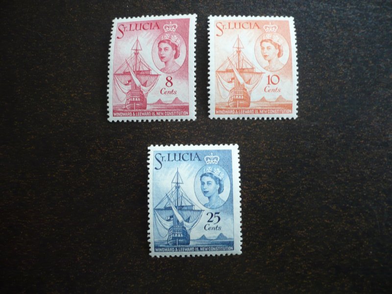 Stamps - St. Lucia - Scott# 173-175 - Mint Hinged Set of 3 Stamps