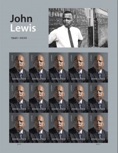 US John Lewis Imperf/NDC sheet (15 stamps) MNH 2023 Pre-Order Ships after Jul 28