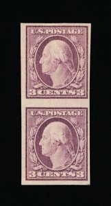 GENUINE SCOTT #483 F-VF MINT PRISTINE OG NH 1917 VIOLET TYPE-I VERTICAL PAIR